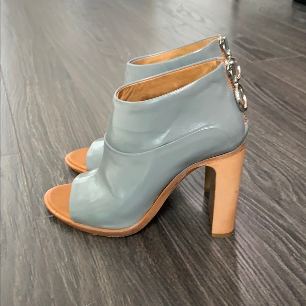 Gray RAG & BONE peep toe ankle boots sz 5.5